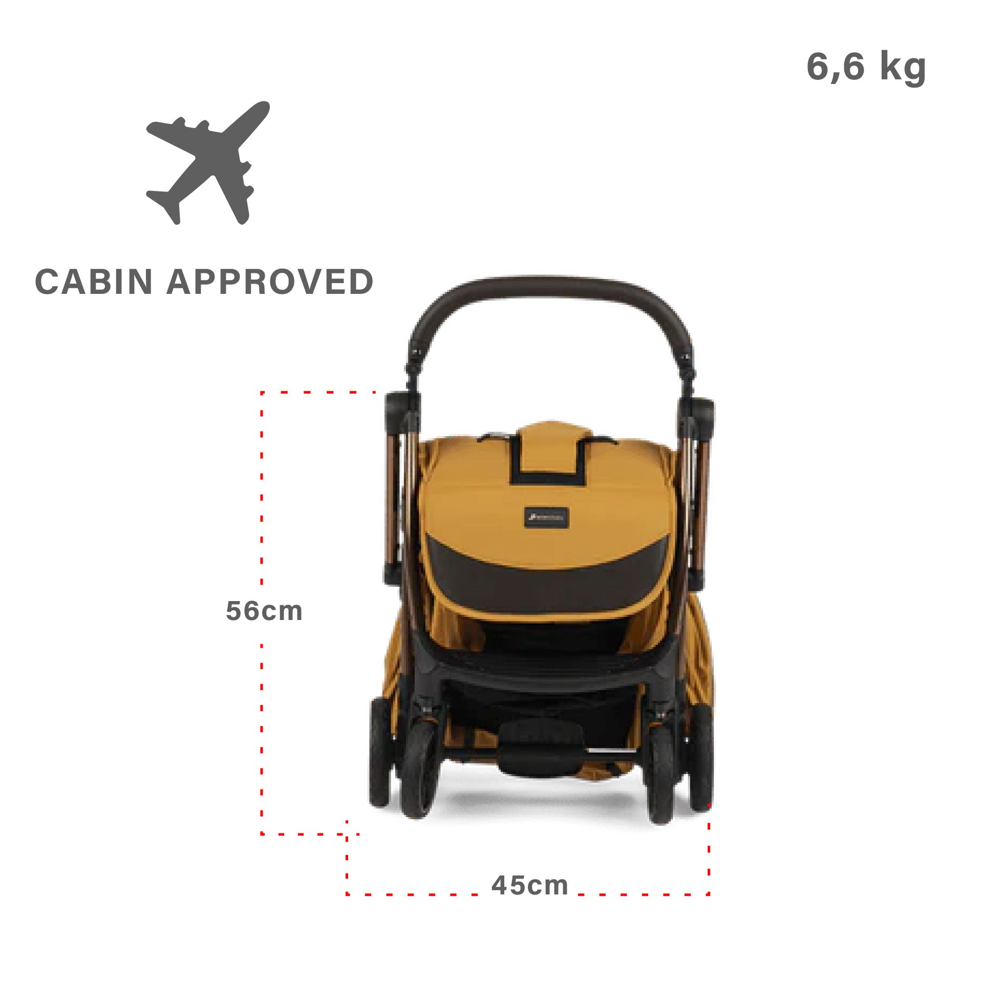 Leclerc baby Influencer Air Stroller - Golden Mustard Air Stroller